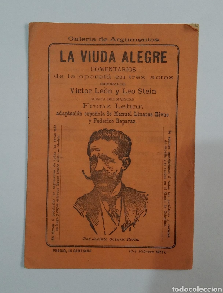 Libros antiguos: La viuda Alegre Argumentos y comentarios 1911 - Foto 1