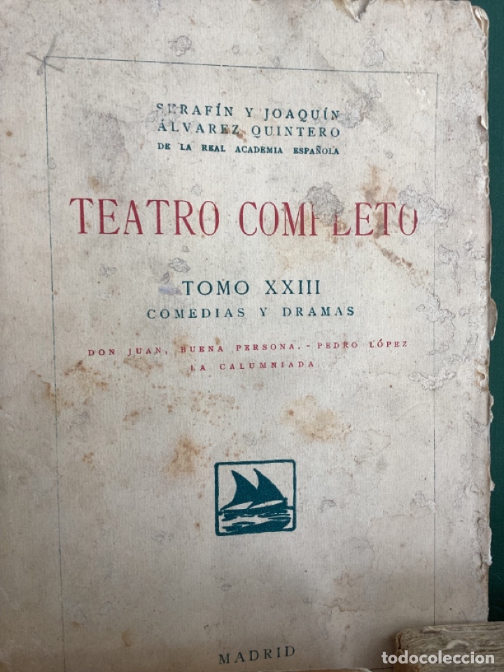 Libros antiguos: Teatro &Aacute;lvarez Quintero - Foto 6