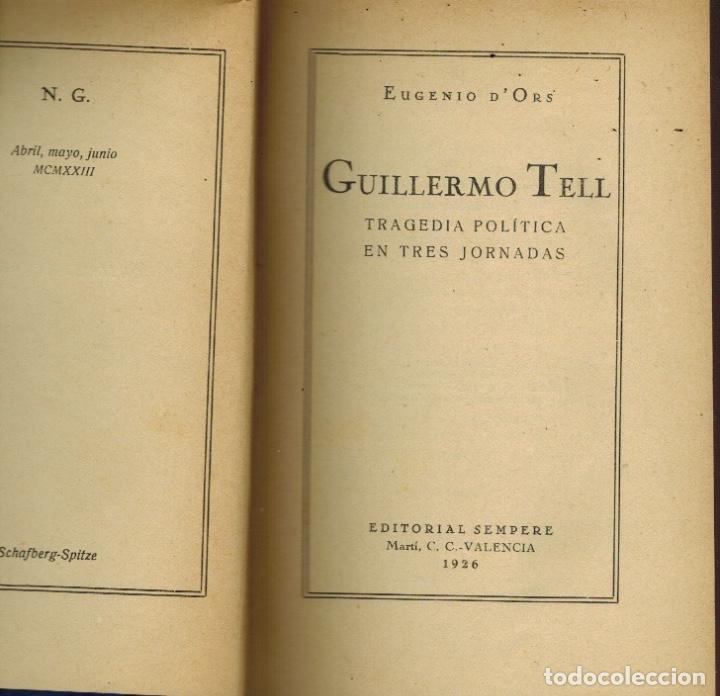 Libros antiguos: GUILLERMO TELL - Foto 1