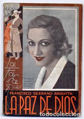 Libros antiguos: SERRANO, Francisco. La paz de Dios. Comedia dram&aacute;tica en tres actos. 1934. - Foto 1