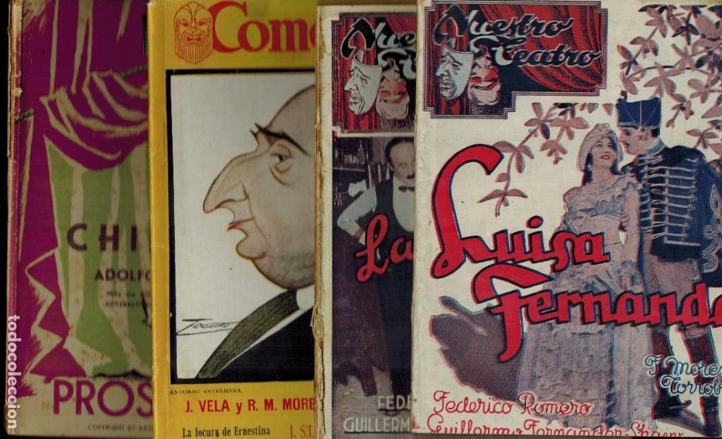 Livros antigos: LUISA FERNANDA & LA TABERNERA DEL PUERTO & TODO EL A&Ntilde;O ES CARNAVAL & CHIRUCA (lote de cuatro libreto