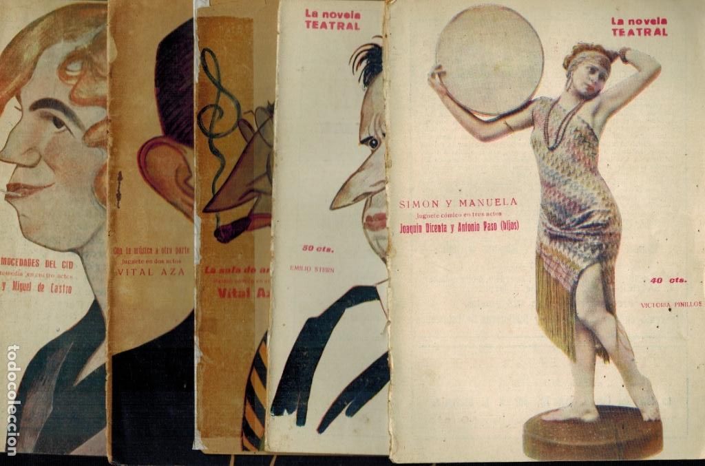 Libros antiguos: SIM&Oacute;N Y MANUELA & EL VIZCONDE SE DIVIERTE & SALA DE ARMAS & CON LA M&Uacute;SICA A OTRA PARTE & LAS MOCEDAD