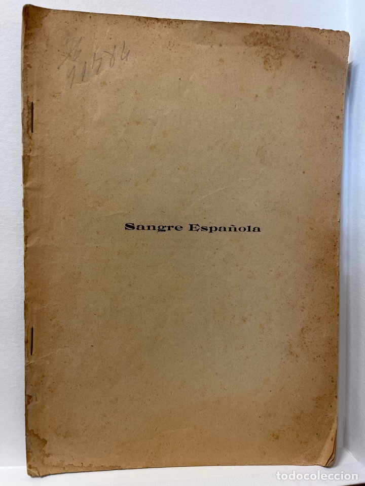 Old books: SANGRE ESPA&Ntilde;OLA. 1910. ZARZUELA PATRIOTICA EN PROSA Y VERSO. GARCIA RUFINO Y PALOMARES DEL PINO.