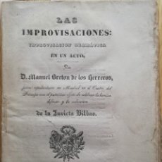 Libros antiguos: BRETON DE LOS HERREROS.- LAS IMPROVISACIONES