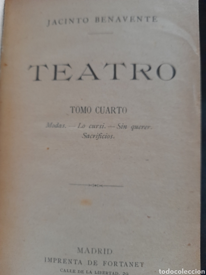 Libros antiguos: Teatro . Jacinto Benavente. - Foto 2
