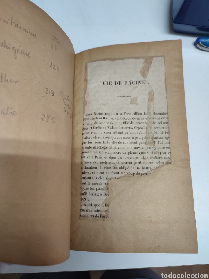 Libros antiguos: Jean Racine Britannicus - Foto 6