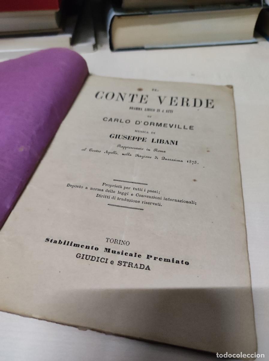 Libros antiguos: CONTE VERDE GIUSEPPE LIBANI - Foto 4