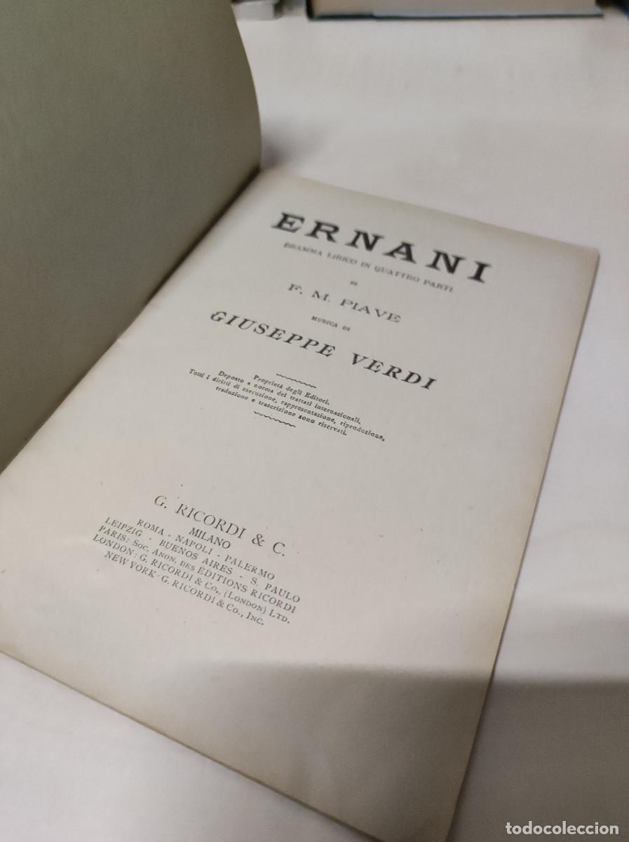 Libros antiguos: VERDI ERNANI - Foto 5