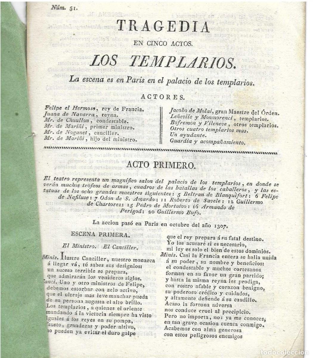 Libros antiguos: LOS TEMPLARIOS. TRAGEDIA EN CINCO ACTOS. - Foto 1