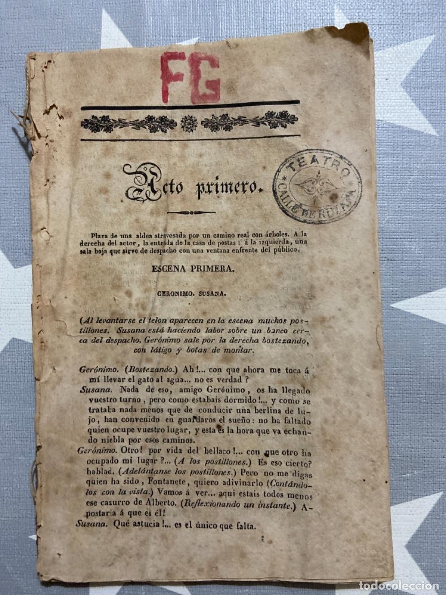 Libros antiguos: GERONIMO SUSANA. ACTO PRIMERO. TEATRO CALLE DE RUZAFA. CONTIENE SELLO
