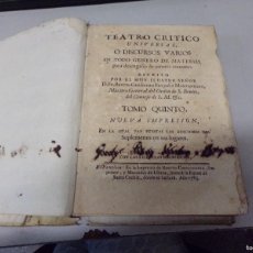 Libros antiguos: TEATRO CRITICO UNIVERSAL , BENITO GERONIMO FEYJOO , PAMPLONA , 1785. Lote 381446884