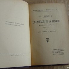 Libros antiguos: LOS PUNTALES DE LA SOCIEDAD/LOS ENEMIGOS DEL PUEBLO/EL NIÑO EYOLF/LA UNIÓN DE ... /. E. IBSEN 1903. Lote 382371244