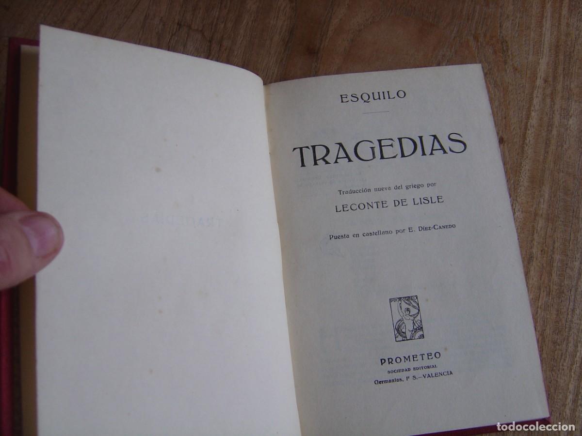 Libros antiguos: TRAGEDIAS. ESQUILO. SIN FECHA. - Foto 1