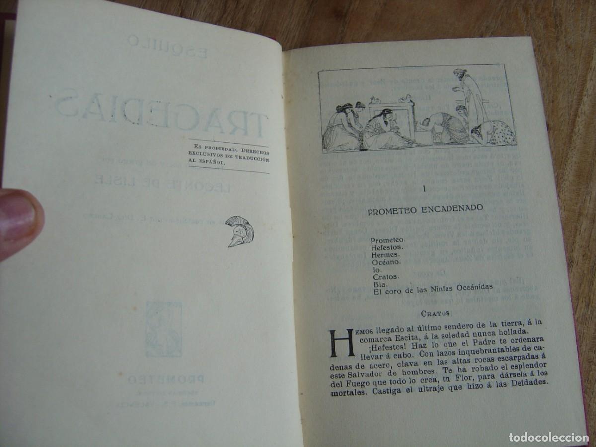 Libros antiguos: TRAGEDIAS. ESQUILO. SIN FECHA. - Foto 6