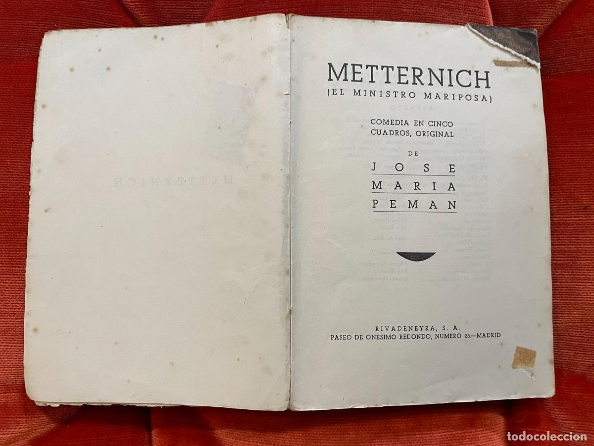 Libros antiguos: JOS&Eacute; MAR&Iacute;A PEM&Aacute;N. METTERNICH. - Foto 2