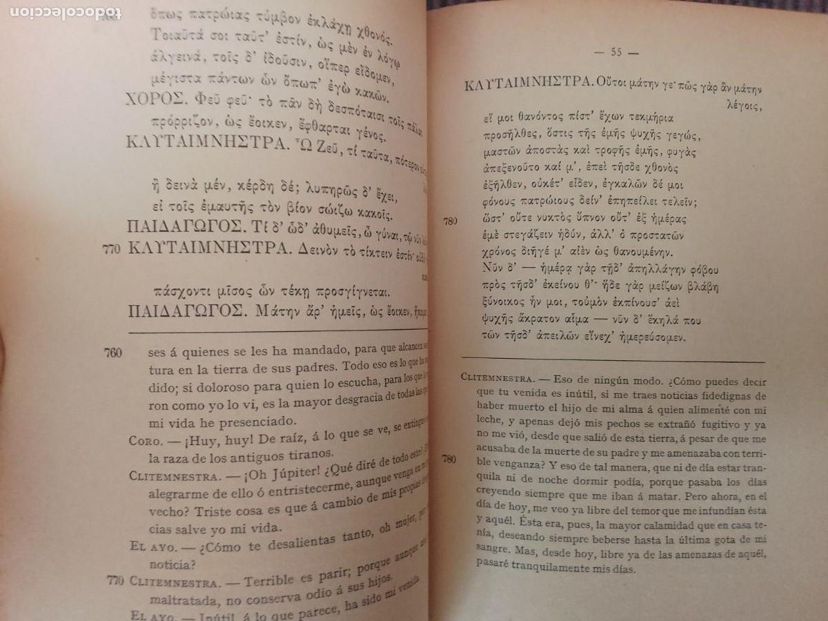 Libros antiguos: SOFOCLES. ELECTRA. LAVEN&Ccedil; 1912. - Foto 7