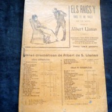 Libros antiguos: ELS RAIGS Y IDILI FI DE SIGLE - ALBERT LLANAS - LO TEATRO REGIONAL OBRA 150 - 1900. Lote 389965639