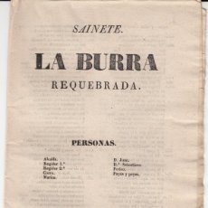 Libros antiguos: PLIEGO DE CORDEL -SAINETE LA BURRA REQUEBRADA - BARCELONA 1816 - 8 PÁG.. Lote 402023634