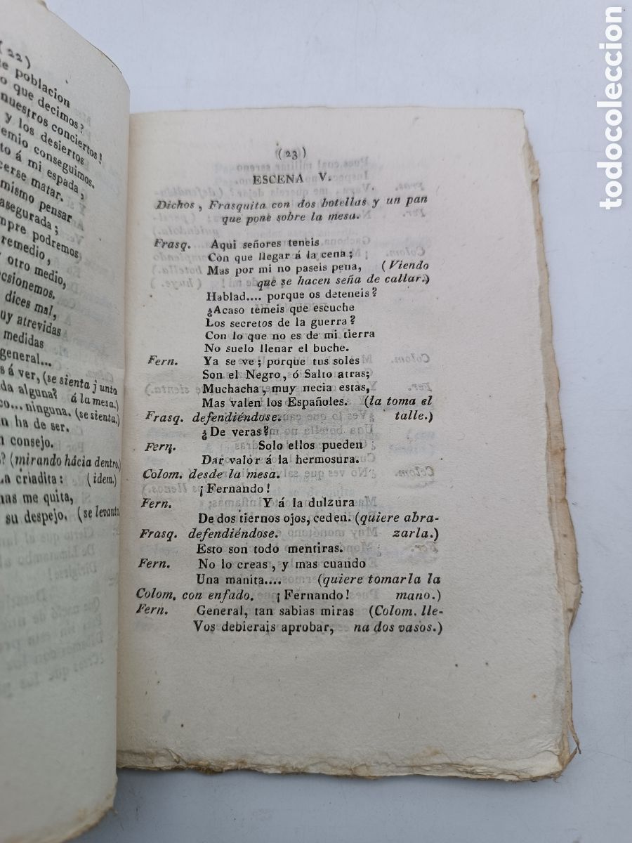 Libros antiguos: Raro ejemplar La espia americana 1833 comedia - Foto 2