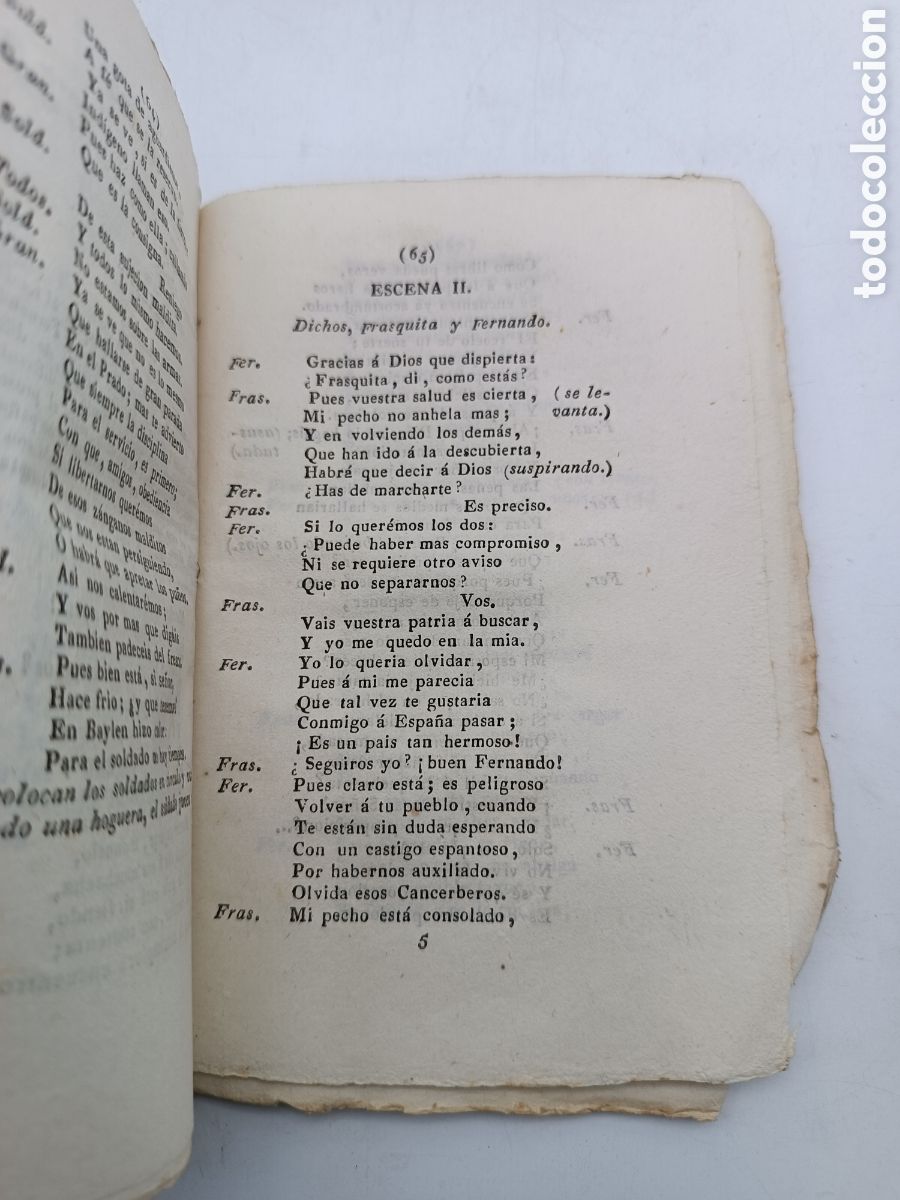 Libros antiguos: Raro ejemplar La espia americana 1833 comedia - Foto 3