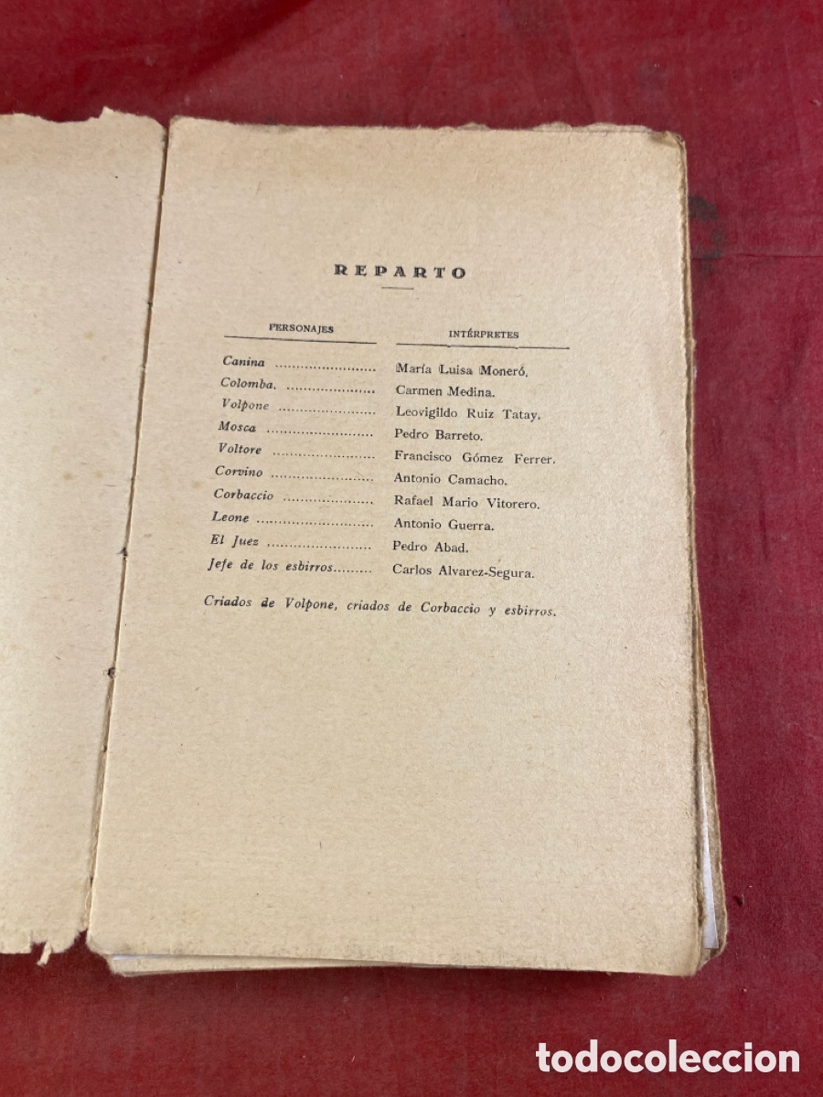 Libros antiguos: VOLPONE COMEDIA EN 5 ACTOS - Foto 2