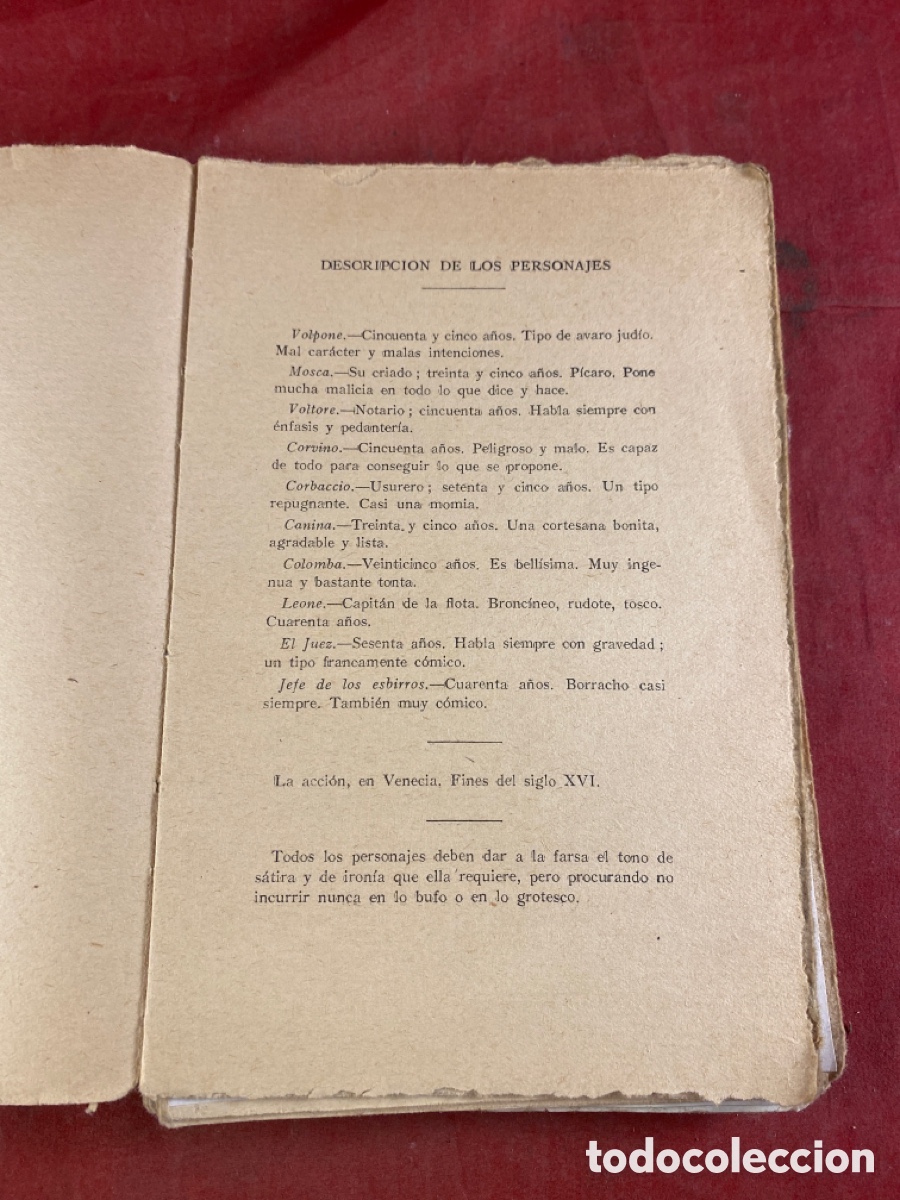Libros antiguos: VOLPONE COMEDIA EN 5 ACTOS - Foto 3