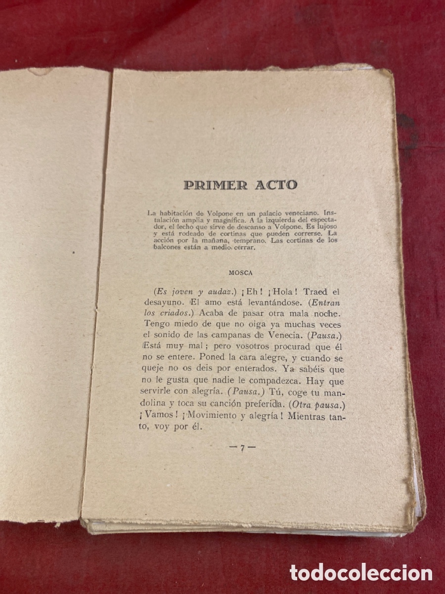 Libros antiguos: VOLPONE COMEDIA EN 5 ACTOS - Foto 4