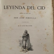 Libros antiguos: LA LEYENDA DEL CID, ESCRITA EN VERSO POR JOSÉ ZORRILLA (BOLS 24)