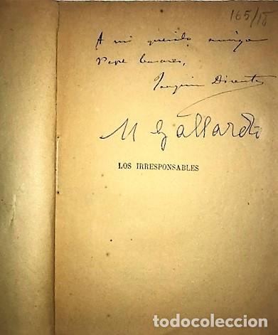 Libros antiguos: JOAQUIN DICENTA ... LOS IRRESPONSABLES ... 1890 - Foto 3