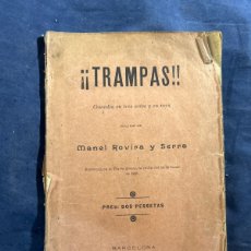 Libros antiguos: TRAMPAS!! COMEDIA EN TRES ACTOS MANEL ROVIRA