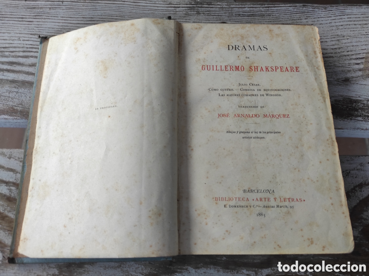 Libros antiguos: Dramas de Shakespeare. (2 tomos). 1883 y 1881 - Foto 4