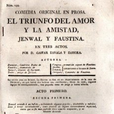 Libros antiguos: GASPAR ZAVALA : EL TRIUNFO DEL AMOR Y LA AMISTAD JEWAL Y FAUSTINA (JUAN F. PIFERRER, C. 1790)