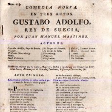 Libros antiguos: JUAN MANUEL MARTÍNEZ : GUSTABO ADOLFO REY DE SUECIA (JUAN F. PIFERRER, C. 1790)