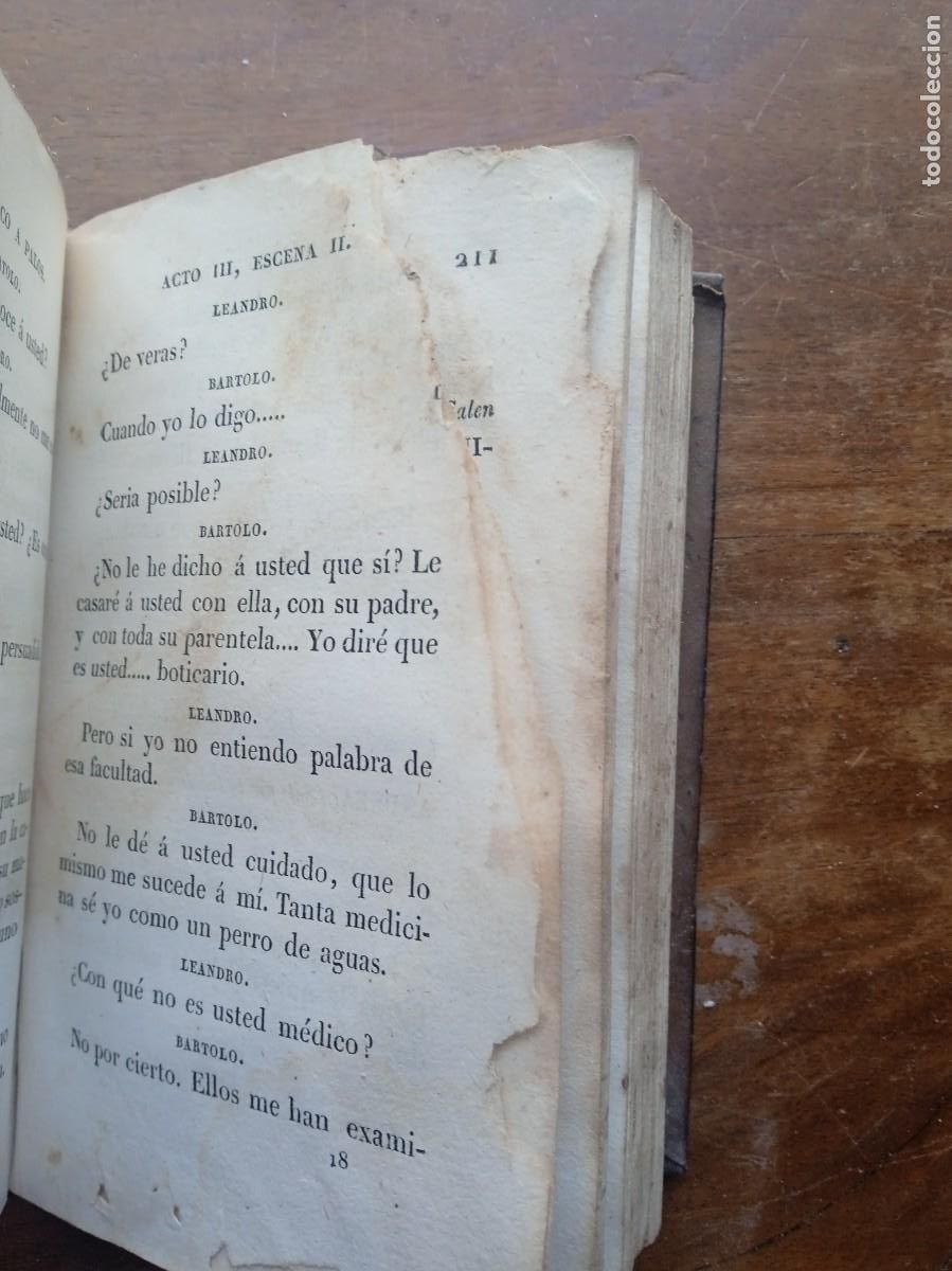 Libros antiguos: Obras dram&aacute;ticas y l&iacute;ricas Moratin 1834 - Foto 7