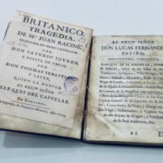 Libros antiguos: BRITANICO - TRAGEDIA - JUAN RACINE - ZARAGOZA 1764