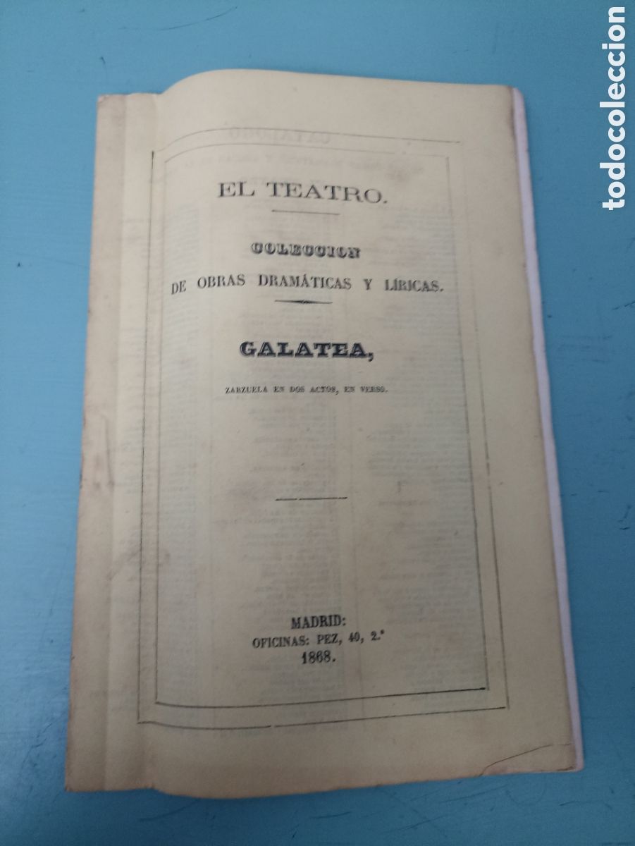 Libros antiguos: GALATEA. FRANCISCO CAMPRODON. Madrid 1868 - Foto 1