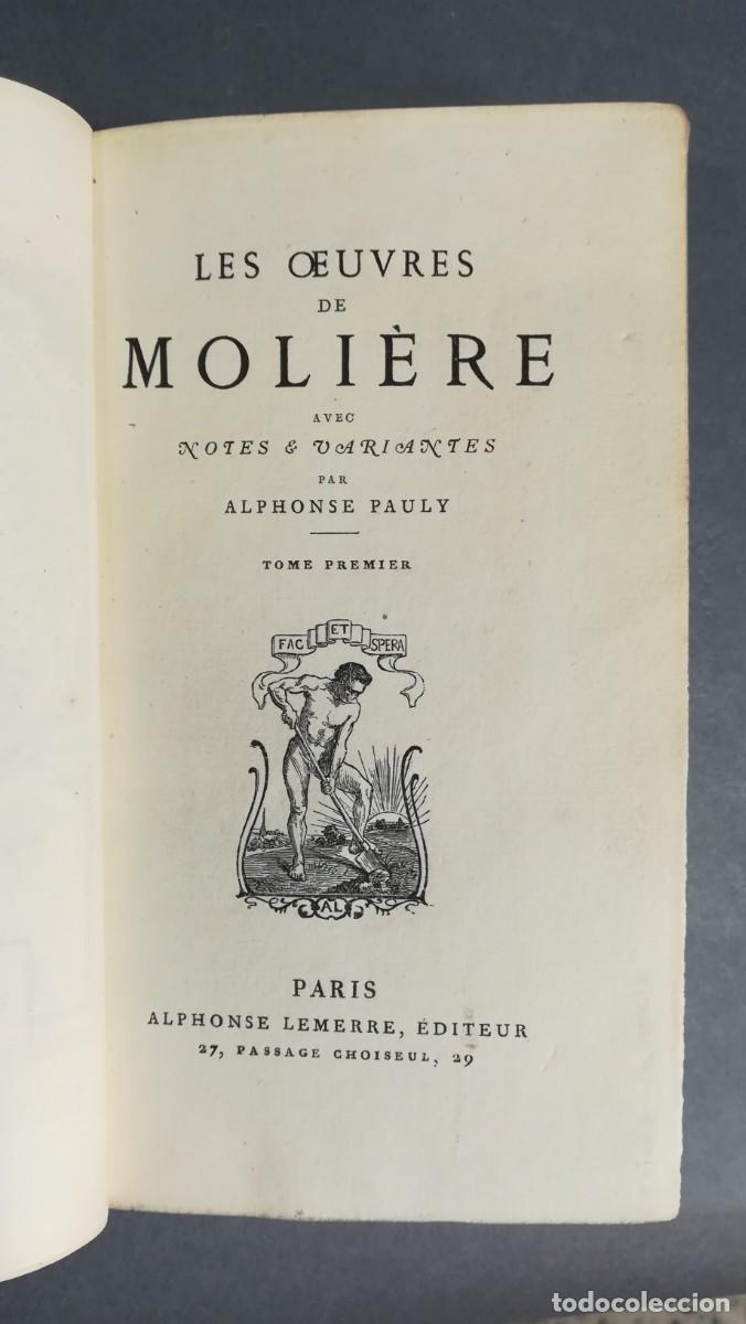 Libros antiguos: EUVRES DE MOLIERE. OBRAS DE MOLIERE - Foto 8