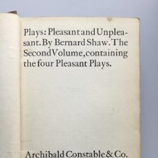 Libros antiguos: BERNARD SHAW // FOUR PLEASANT PLAYS // 1906 // EN INGLES