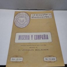 Libri antichi: EL CUENTO DEL DUMENCHE - MISERIA Y COMPAÑÍA - N° 238 DE 1918 POR D. JOAQUÍN BALADER