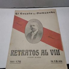Libros antiguos: EL CUENTO DEL DUMENCHE - RETRATOS AL VIU - N°176 DE 1917 POR MANUEL MILLÁS