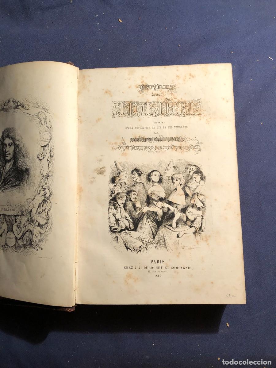 Libros antiguos: MOLIERE: - OEUVRES - (DIBUJOS DE TONY JOHANNOT) (1844) - Foto 3