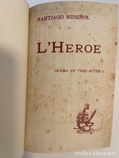 Libros antiguos: LHEROE - SANTIAGO RUSI&Ntilde;OL - Foto 3