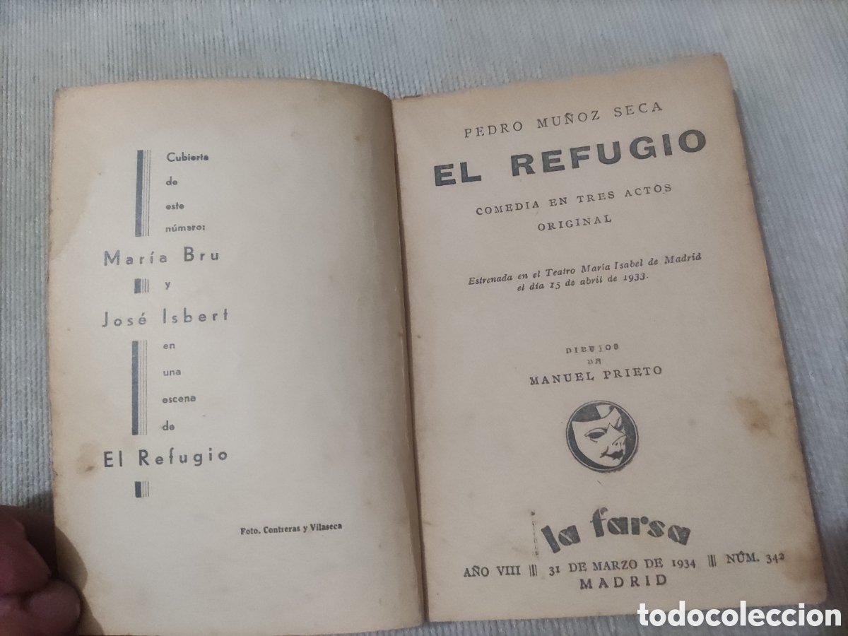 Libros antiguos: El Refugio.... Comedia de Pedro Mu&ntilde;oz Seca. - Foto 3