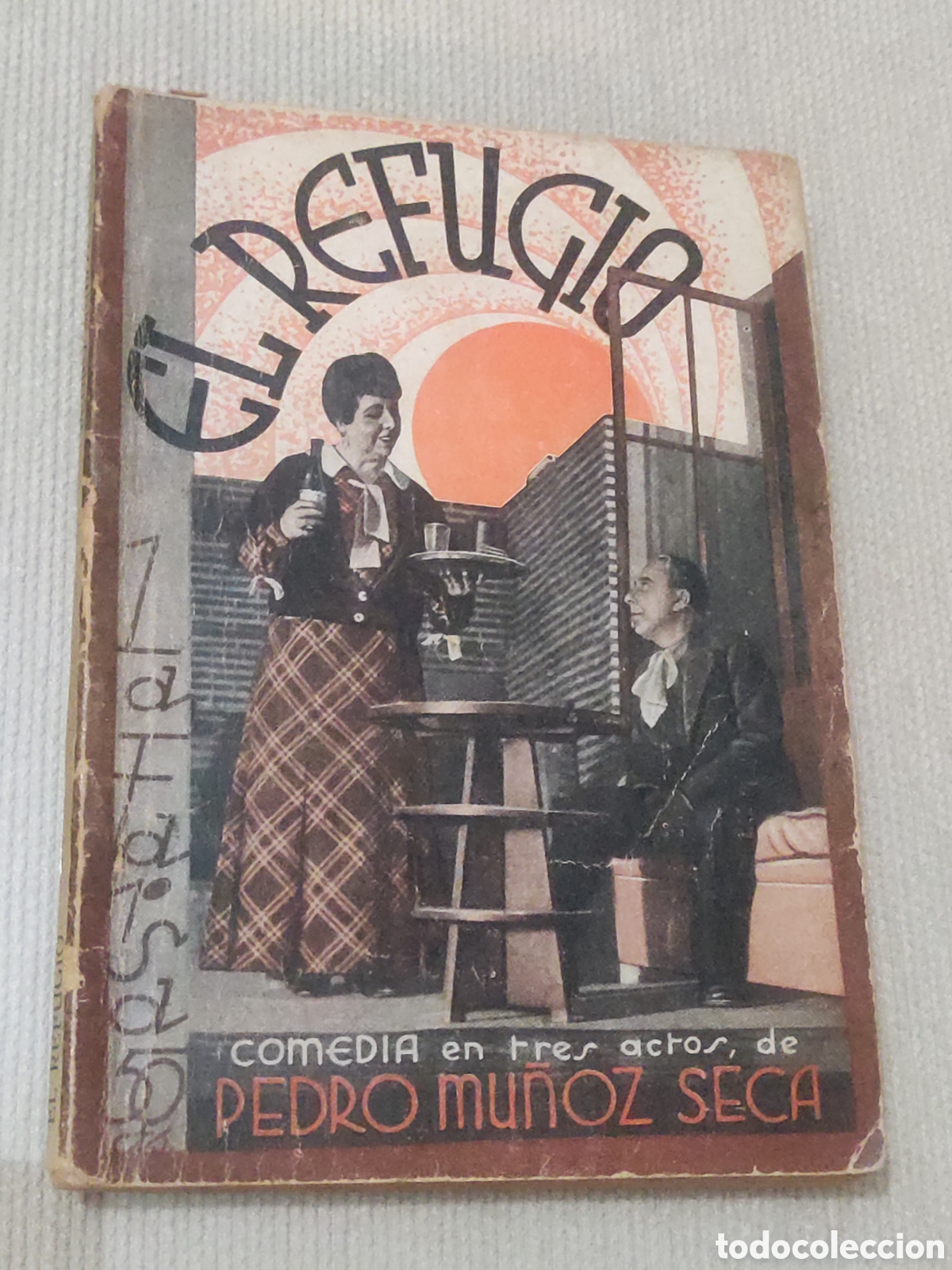 Libros antiguos: El Refugio.... Comedia de Pedro Mu&ntilde;oz Seca. - Foto 1
