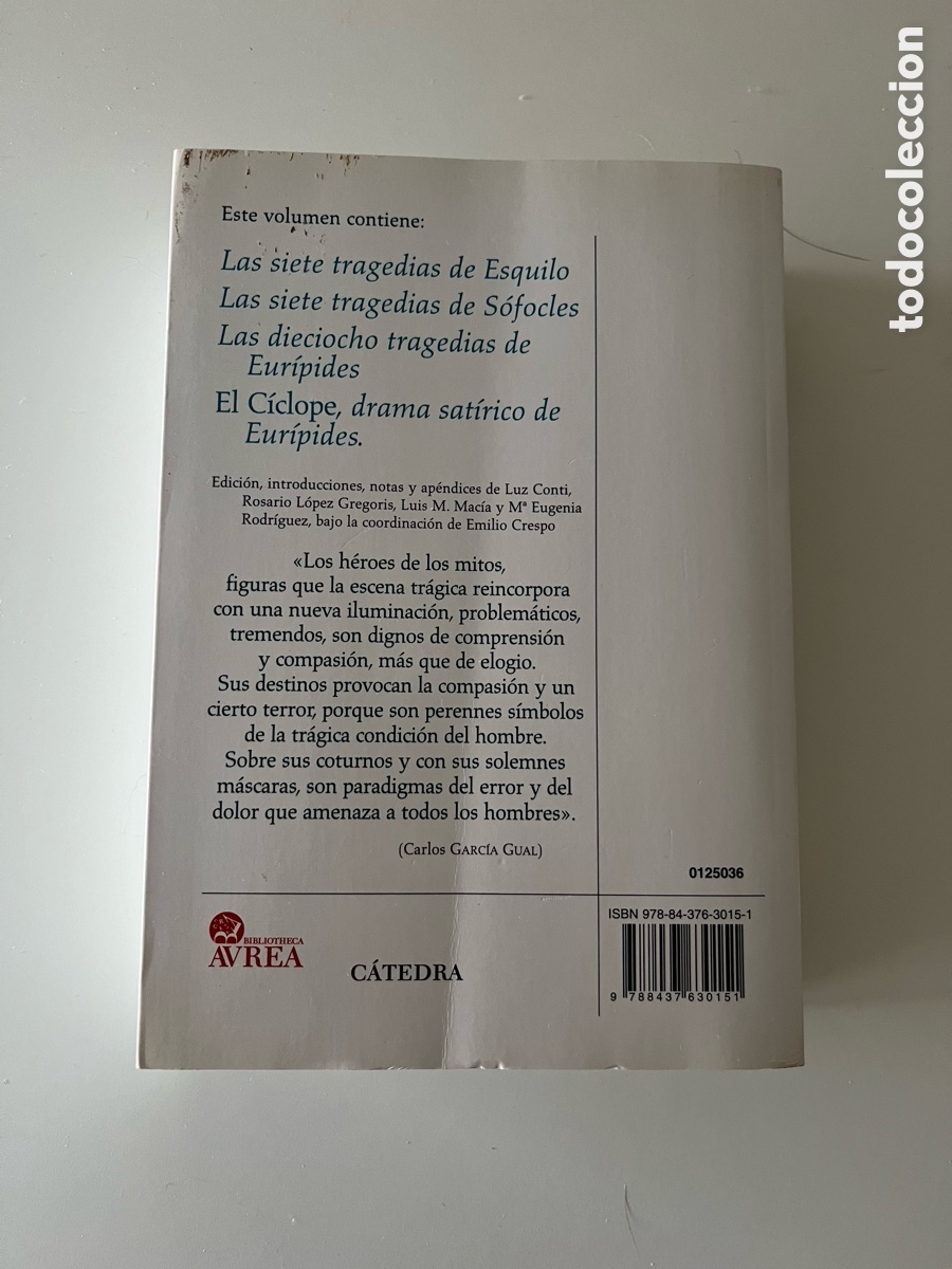 Libros antiguos: Esquilo S&oacute;focles Eur&iacute;pides Obras Completas, C&aacute;tedra - Foto 3