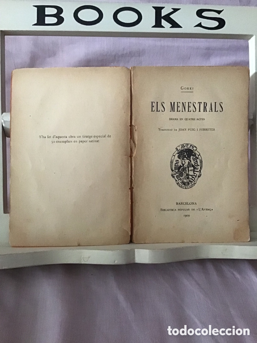 Libros antiguos: ELS MENESTRALS - GORKI - Foto 3