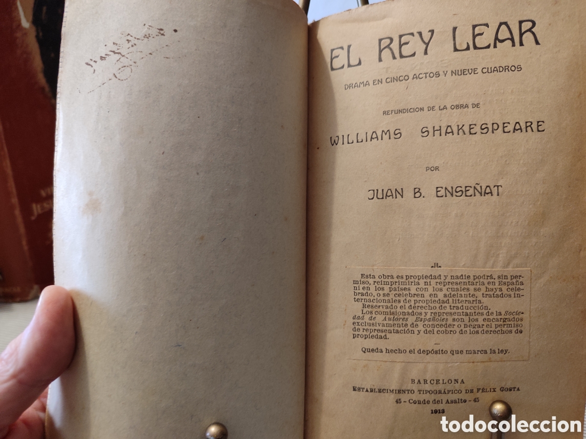 Libros antiguos: EL REY LEAR, 1913. Shakespeare - Foto 3
