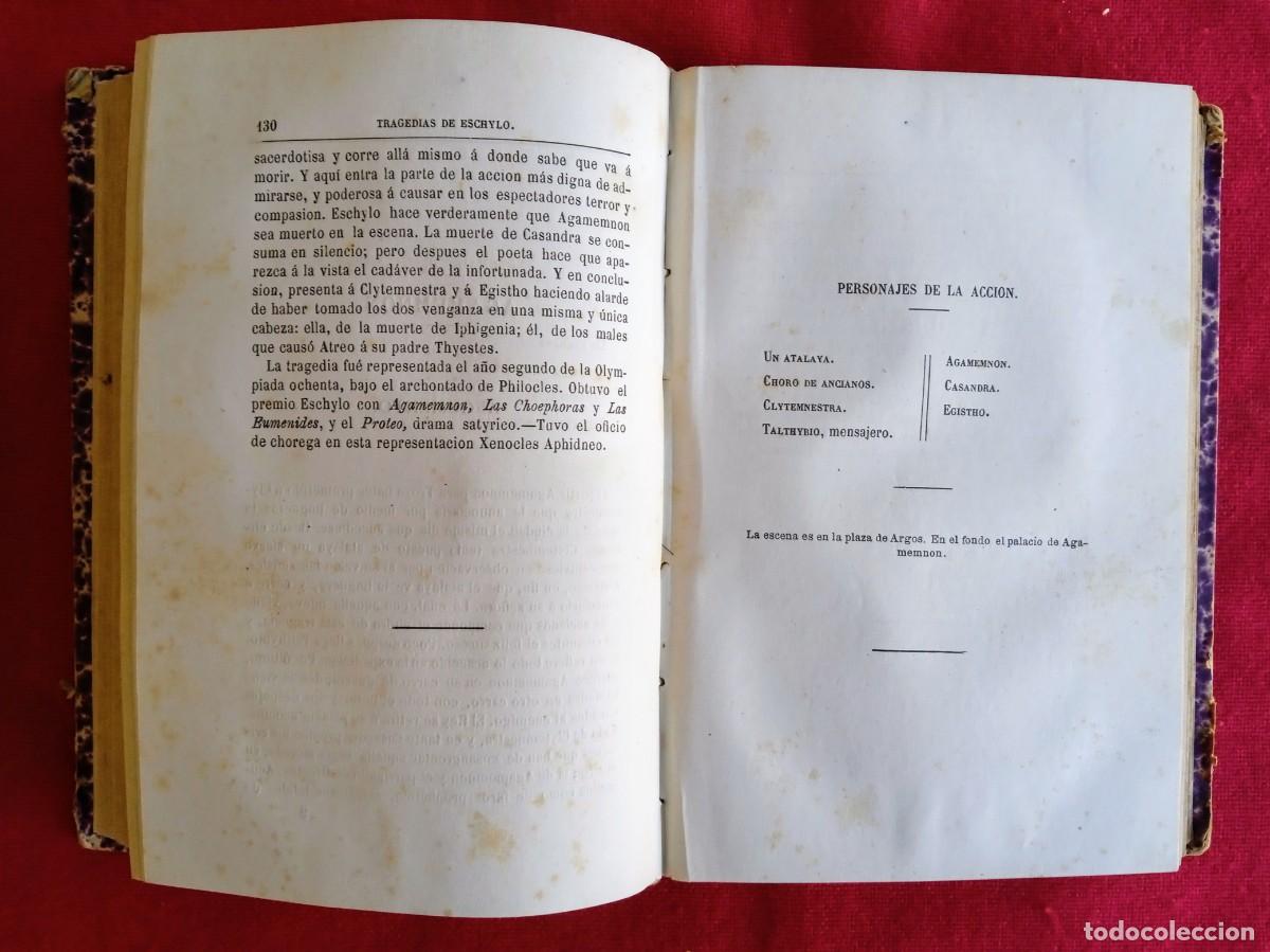 Libros antiguos: Libro antiguo Plutarco Las siete tragedias de Eschylo 1880 - Foto 4