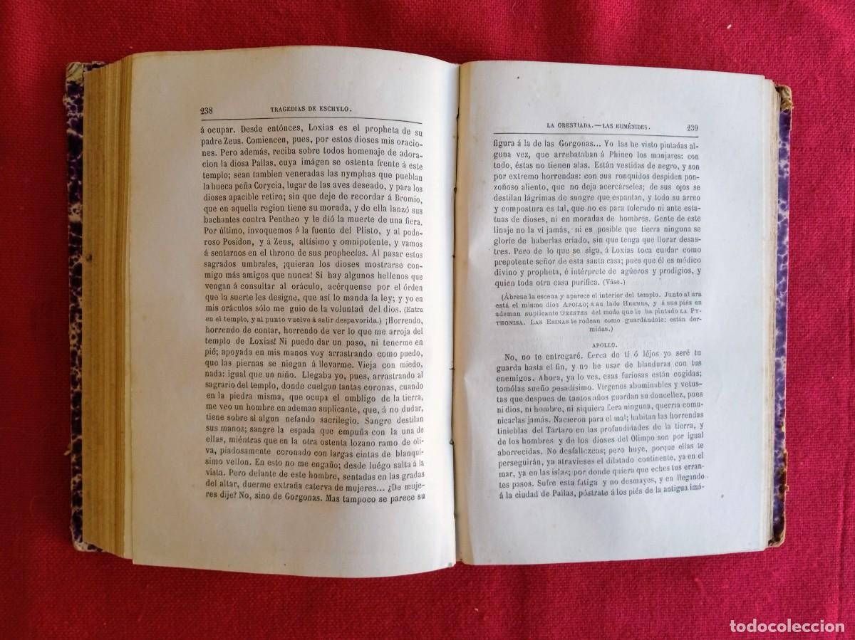 Libros antiguos: Libro antiguo Plutarco Las siete tragedias de Eschylo 1880 - Foto 5