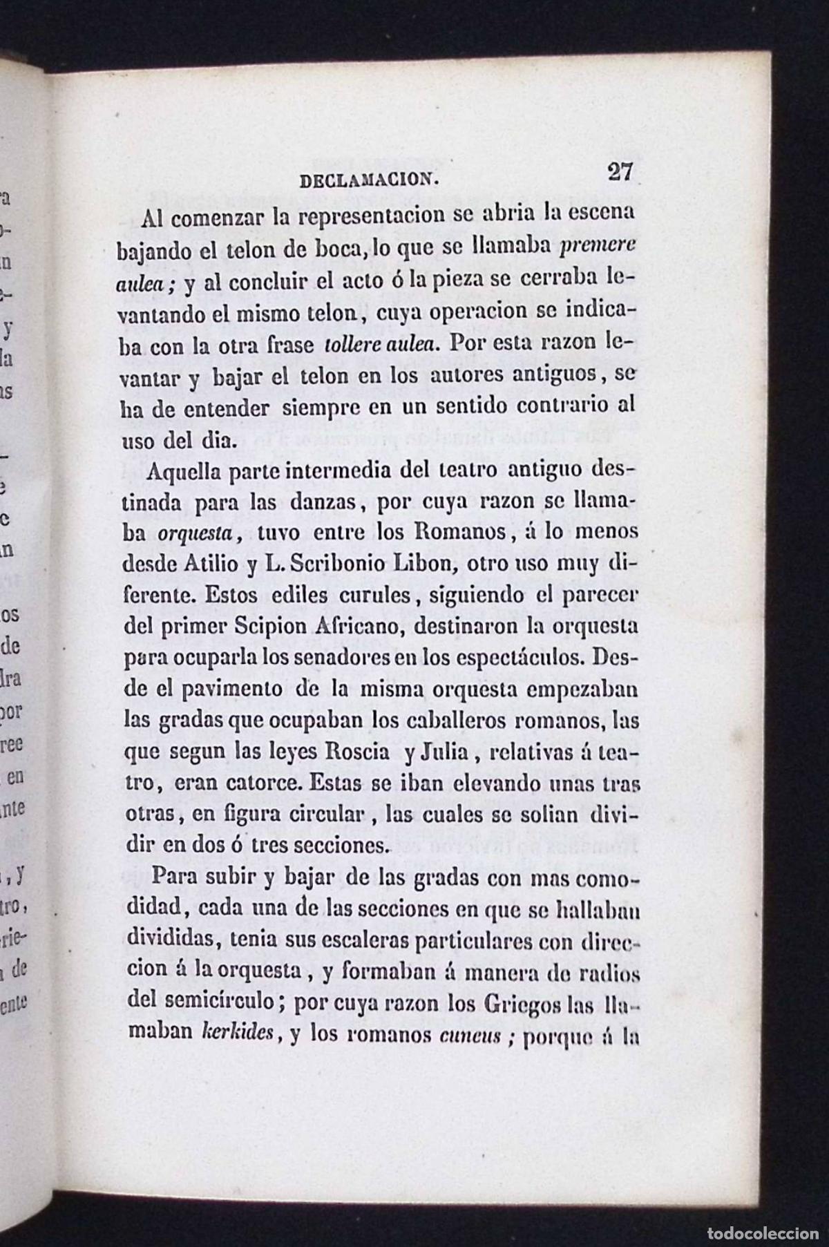 Libros antiguos: CURSO DE DECLAMACION &Oacute; ARTE DRAM&Aacute;TICO. - Foto 2